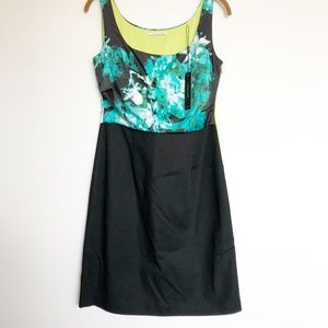 T Tahari Hallie Dress Navy/Green Floral Sz 6 NWT